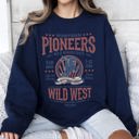  Bronco Riding Wild Horse Race Cowboy Cowgirl Rustic Western Heritage Premium Sweatshirt