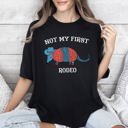 XL Black Not My First Rodeo Cowboy Armadillo Western Illustration With Classic Vintage Vibe Comfort Colors Tee