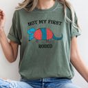 XXXL Moss Dark Green Not My First Rodeo Cowboy Armadillo Western Illustration With Classic Vintage Vibe Comfort Colors Tee