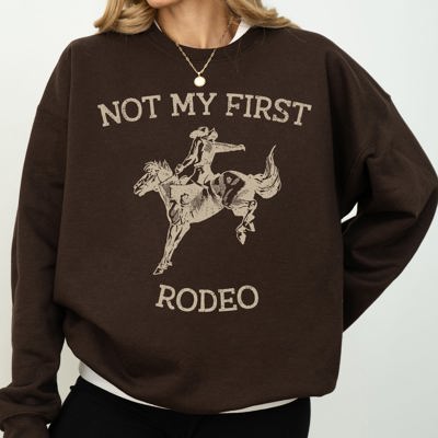 Not My First Rodeo Cowboy Country Cowgirl Vintage Western Pride Graphic Sweatshirt