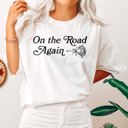 XXL White On The Road Again, Roses, Western, Cowboy, Willie Collection Edition Comfort Colors Tee