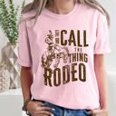 Large Blossom Light Pink Rodeo Rider Bronco Bull Horse Cowboy Cowgirl Western Rodeo Attire Comfort Colors Tee