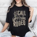 Small Black Rodeo Rider Bronco Bull Horse Cowboy Cowgirl Western Rodeo Attire Comfort Colors Tee