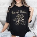  Rough Rider Rodeo Cowboy Western Cowgirl Horse Bronco Classic Comfort Colors Tee