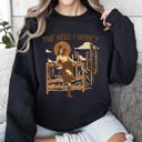 Large Black The Hell I Won't Sassy Cowgirl Cowboy Desert Sunset Western Vibe Rugged Sweatshirt