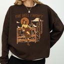 Medium Dark Chocolate Brown The Hell I Won't Sassy Cowgirl Cowboy Desert Sunset Western Vibe Rugged Sweatshirt