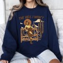 Medium Navy The Hell I Won't Sassy Cowgirl Cowboy Desert Sunset Western Vibe Rugged Sweatshirt