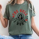 XXXL Moss Dark Green The Hell I Won't Sassy Cowgirl Roses Wild West Edition Retro Vibe Comfort Colors Tee