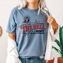  The Hell I Won't, Sassy Cowgirl, Cowboy Roses Vintage Western Queen Edition Graphic Statement Comfort Colors Tee