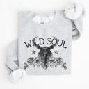  Wild Soul Cowboy Skull Roses Country Cowgirl Spirit Rustic Western Americana Legend Sweatshirt