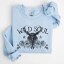  Wild Soul Cowboy Skull Roses Country Cowgirl Spirit Rustic Western Americana Legend Sweatshirt