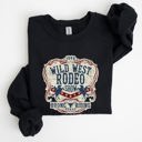 Medium Black Wild West Rodeo Show Bronco Riding Cowboy Cowgirl Classic Western Adventure Sweatshirt