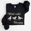 XL Black Wild Wild Horses Country Cowboy Retro Cowgirl Western Spirit Vintage Americana Classic Ride Rodeo Soul Sweatshirt