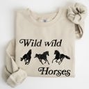 XL Sand Wild Wild Horses Country Cowboy Retro Cowgirl Western Spirit Vintage Americana Classic Ride Rodeo Soul Sweatshirt