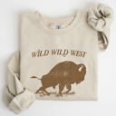 XXL Sand Wild Wild West Buffalo Country Cowboy Cowgirl Western Frontier Saga Collection Vintage Sweatshirt