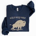 XXL Navy Wild Wild West Buffalo Country Cowboy Cowgirl Western Frontier Saga Collection Vintage Sweatshirt