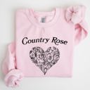 Small Light Pink Country Rose Heart Cowgirl Cowboy Western Rustic Heritage Celebration Edition Sweatshirt