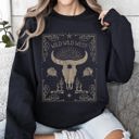 XXXL Black Wild Wild West Skull Cattle Cowboy Cowgirl Western Frontier Legend Saloon Style Sweatshirt