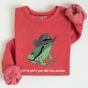  You Just Yee'd Your Last Haw Partner, Cowboy Frog Western Style Laughing In Dusty Trails Sweatshirt