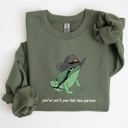XXL Military Green You Just Yee'd Your Last Haw Partner, Cowboy Frog Western Style Laughing In Dusty Trails Sweatshirt