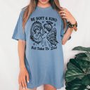 Medium Blue Jean Take No Shit Angel Be Kind Meme Quote Bold Attitude Statement For Everyday Wear And Confidence Comfort Colors Tee