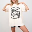 XXXL Ivory Cream Take No Shit Angel Be Kind Meme Quote Bold Attitude Statement For Everyday Wear And Confidence Comfort Colors Tee