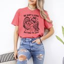 Small Watermelon Pink Take No Shit Angel Be Kind Meme Quote Bold Attitude Statement For Everyday Wear And Confidence Comfort Colors Tee