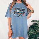 XXXL Blue Jean American Mama Retro Vintage Muscle Car Concert Music Patriotic USA Independence Day Comfort Colors Tee