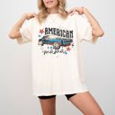 Large Ivory Cream American Mama Retro Vintage Muscle Car Concert Music Patriotic USA Independence Day Comfort Colors Tee