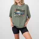 XL Moss Dark Green American Mama Retro Vintage Muscle Car Concert Music Patriotic USA Independence Day Comfort Colors Tee