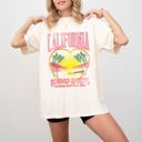 XL Ivory Cream California Summer Breeze Love Beach Vibes Sunset Hot Girl Summer Fun In The Sun Comfort Colors Tee