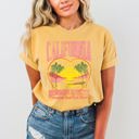 Medium Mustard California Summer Breeze Love Beach Vibes Sunset Hot Girl Summer Fun In The Sun Comfort Colors Tee