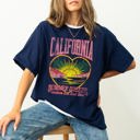 Small Navy California Summer Breeze Love Beach Vibes Sunset Hot Girl Summer Fun In The Sun Comfort Colors Tee