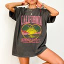 Small Pepper Dark Gray California Summer Breeze Love Beach Vibes Sunset Hot Girl Summer Fun In The Sun Comfort Colors Tee