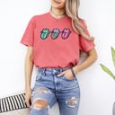 XXXL Watermelon Pink Checkered Rock Tongues Retro Lips Concert Tee Classic Rock Edition Comfort Colors Tee