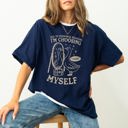 XXXL Navy Choosing Myself Mental Health Self Care Meme Positive Reminder Daily Affirmation Comfort Colors Tee