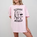 XL Blossom Light Pink Choosing Myself Mental Health Self Care Meme Positive Reminder Daily Affirmation Comfort Colors Tee