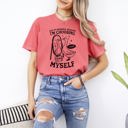 Medium Watermelon Pink Choosing Myself Mental Health Self Care Meme Positive Reminder Daily Affirmation Comfort Colors Tee