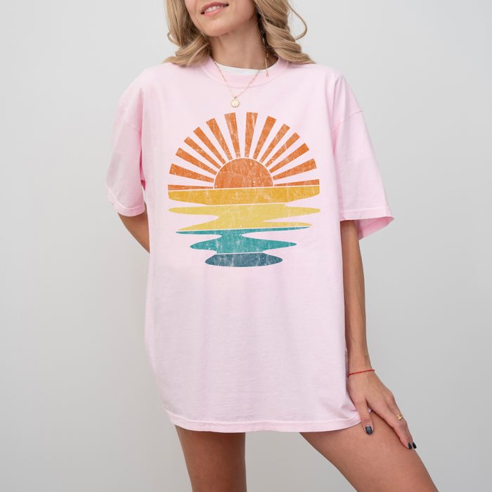 Colorful Beach Sunset, Summer Vibes, California Dreaming, Vacation, Hot Girl Summer Comfort Colors Tee