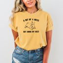 XL Mustard A Bit Of A Mess, Doing My Best Cute Bunny Rabbit Meme Graphic Comfort Colors Tee