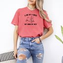 Large Watermelon Pink A Bit Of A Mess, Doing My Best Cute Bunny Rabbit Meme Graphic Comfort Colors Tee