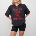 Medium Black From Hell With Love Angel Cupid Meme Design Inspired Gothic Romance Artwork Comfort Colors Tee