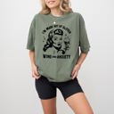  Glitter Wine Anxiety Mental Health Self Care Meme Relatable Humor Comfort Colors Tee