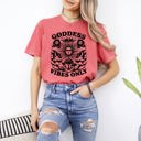 XXXL Watermelon Pink Goddess Vibes Only Spiritual Tarot Mystical Moon Sun Mushrooms Self Care Mental Health Comfort Colors Tee