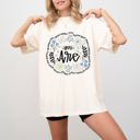 XXXL Ivory Cream Positivity, You Are Enough, Flowers Retro Mental Health Self Care Comfort Colors Tee