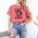 XXL Watermelon Pink Pretty Tired Beautiful Funny Sassy Meme Aesthetic Collection Edition Comfort Colors Tee
