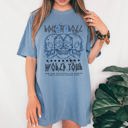 XXL Blue Jean Rock World Tour Skulls Skeleton 80s Classic Rock Music Vintage Concert Artwork Comfort Colors Tee