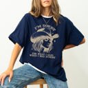 Large Navy Sorry For What I Said When I Was Hungry Cowgirl Meme Sassy Western Humor Statement Comfort Colors Tee