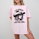 XXXL Blossom Light Pink Sorry For What I Said When I Was Hungry Cowgirl Meme Sassy Western Humor Statement Comfort Colors Tee