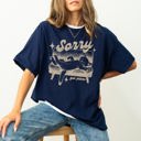 Small Navy Sorry, Got Plans Lazy Cat Aesthetic Meme For Cat Lovers Who Embrace Cozy Vibes Comfort Colors Tee
